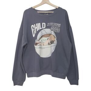 Star Wars | Baby Yoda Grogu The Child Graphic Crewneck Sweatshirt